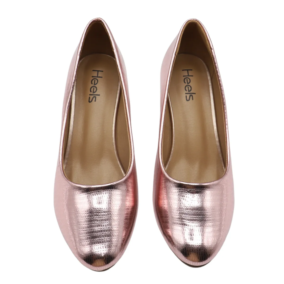 Peach Fancy Court Shoes 087116