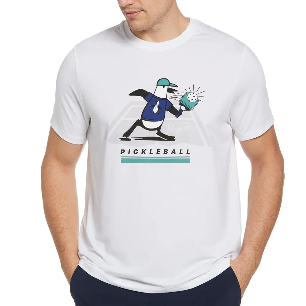 Penguin Men's Pickleball Graphic Tee - Bright White