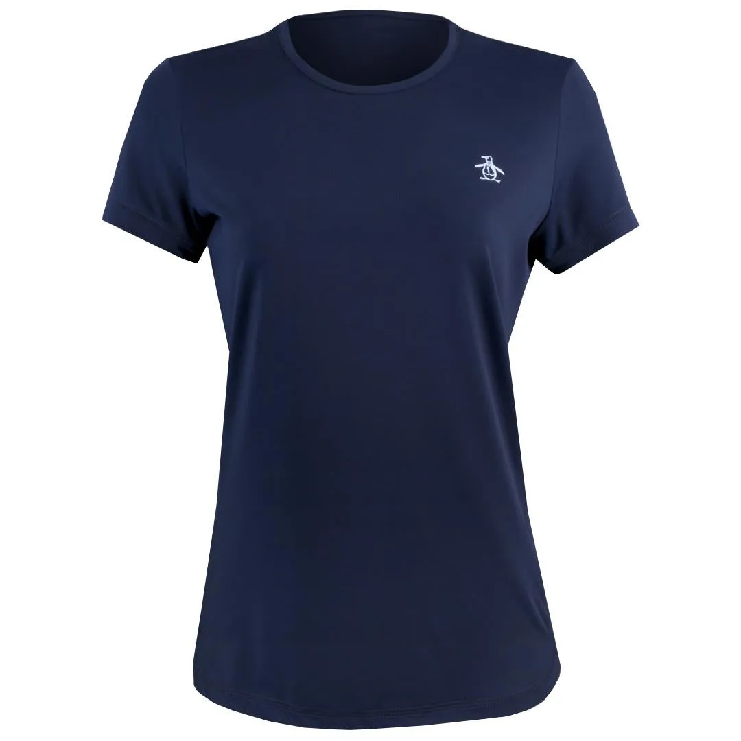 Penguin Women's Tee Essential Side Mesh - Black Iris