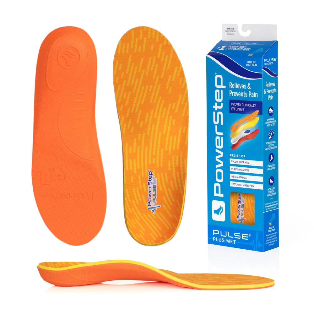 PowerStep PULSE Plus Insoles | Ball of Foot Pain Relief Running Shoe Insert