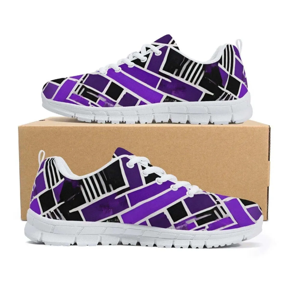 Purple and Black Men's Running Shoes