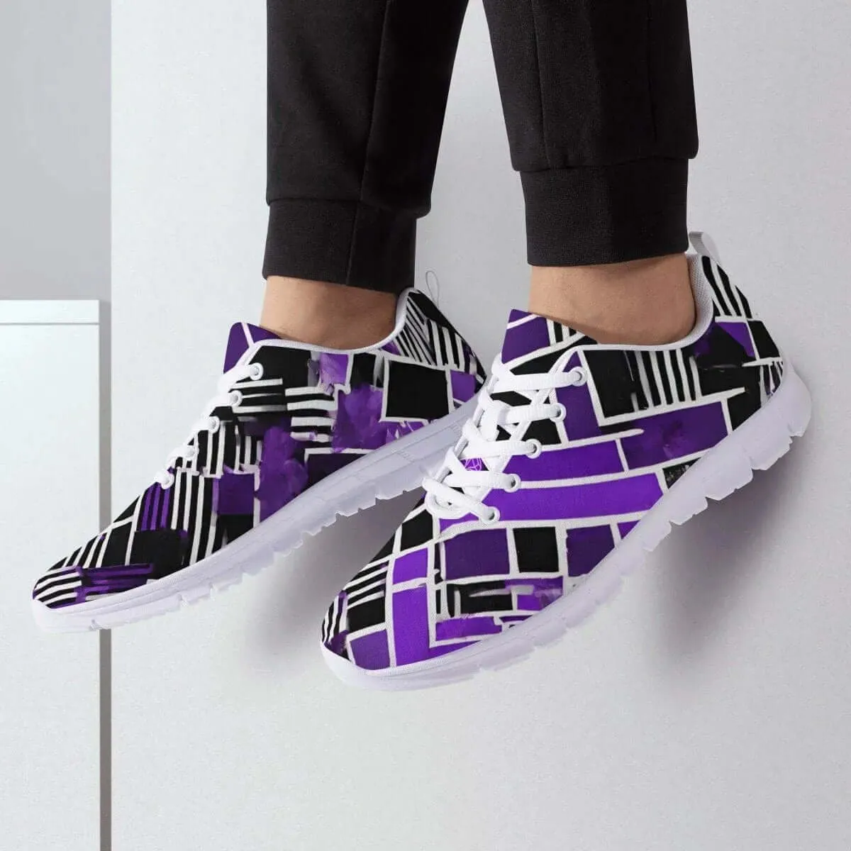 Purple and Black Men's Running Shoes