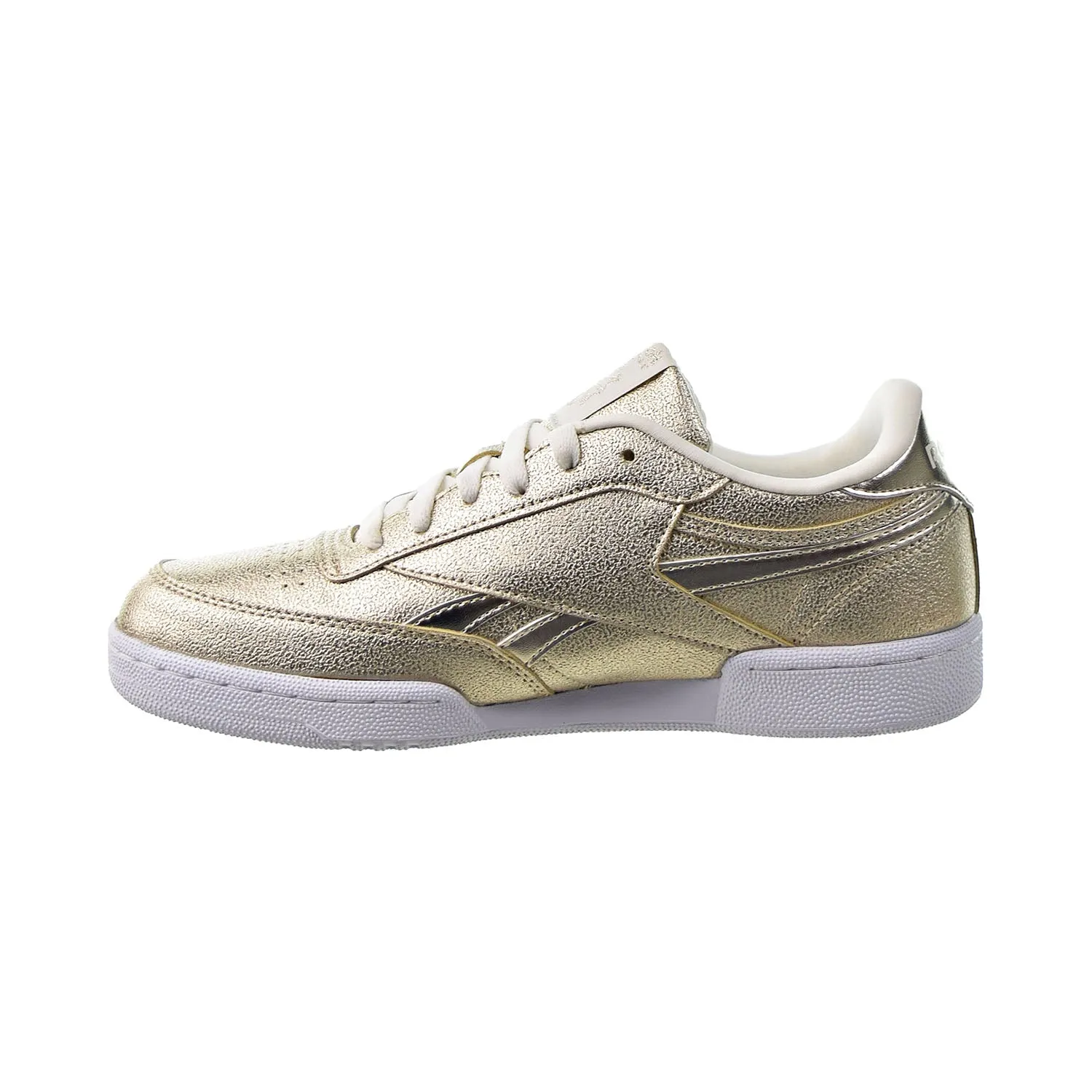 Reebok Club C Revenge Big Kids' Shoes Gold Metallic-Chalk-White