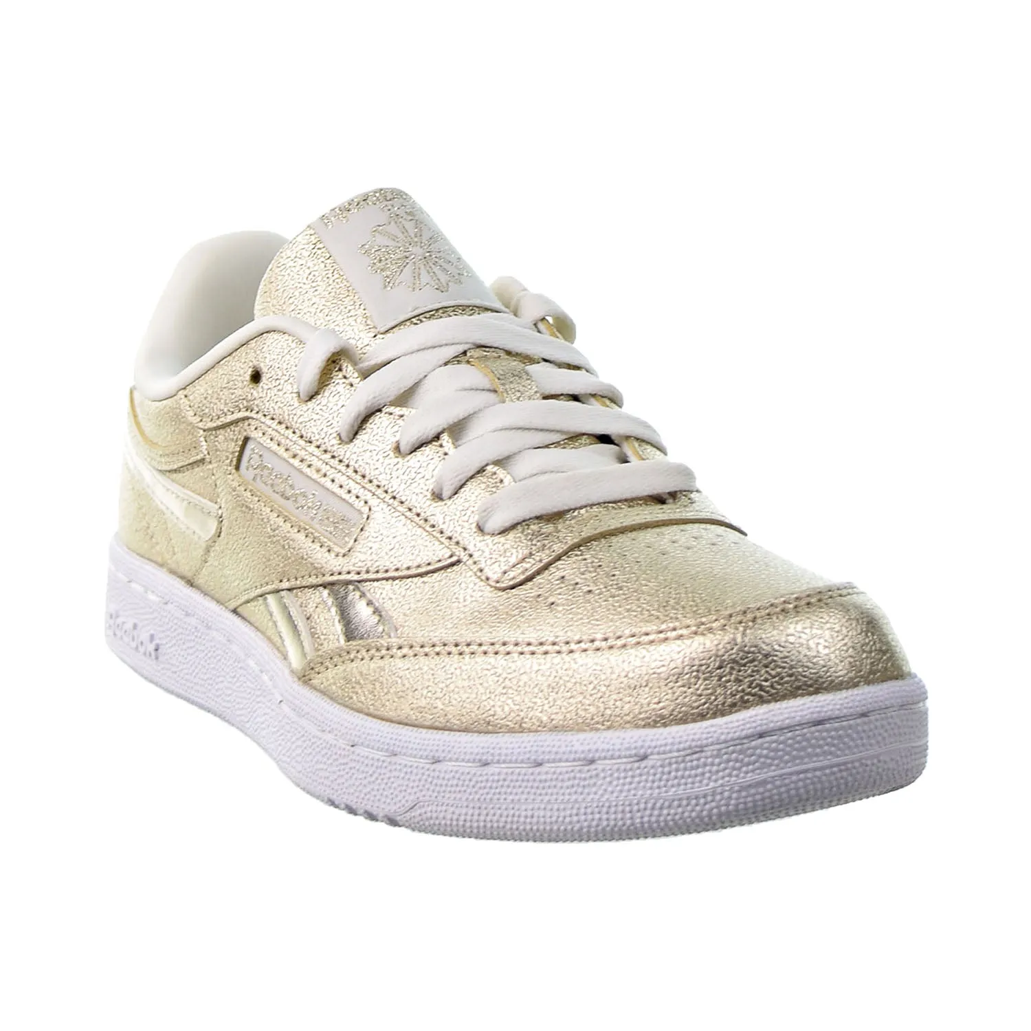 Reebok Club C Revenge Big Kids' Shoes Gold Metallic-Chalk-White