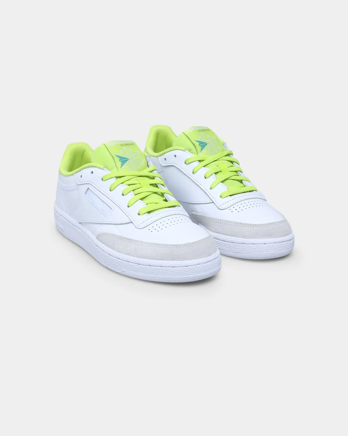 Reebok Women's Club C 85 C Cloud White/Acid Yellow