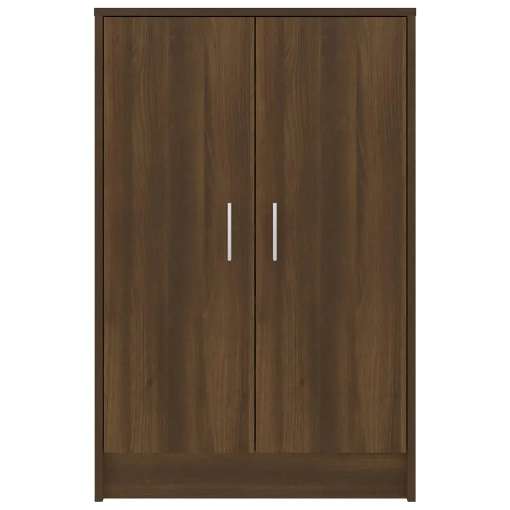 Shoe Cabinet Brown Oak 60x35x92 cm Engineered Wood