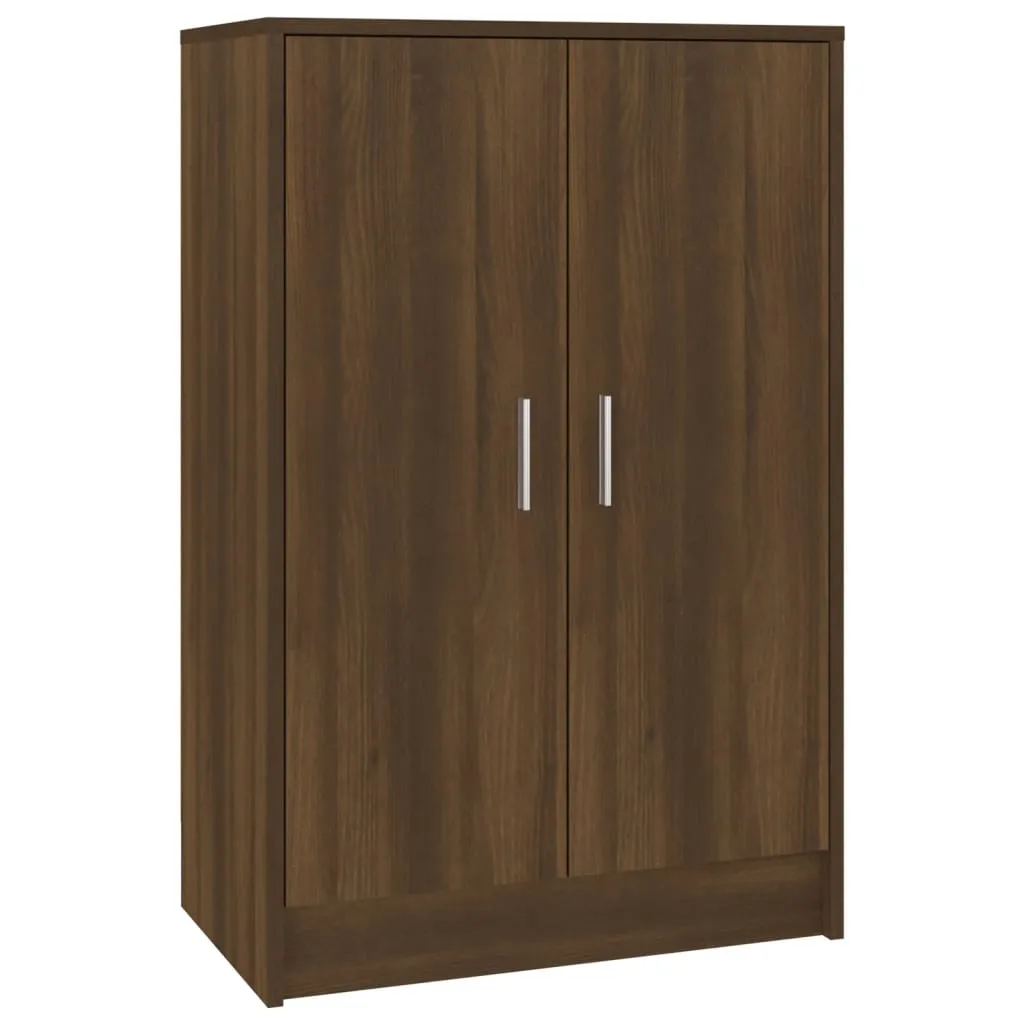 Shoe Cabinet Brown Oak 60x35x92 cm Engineered Wood