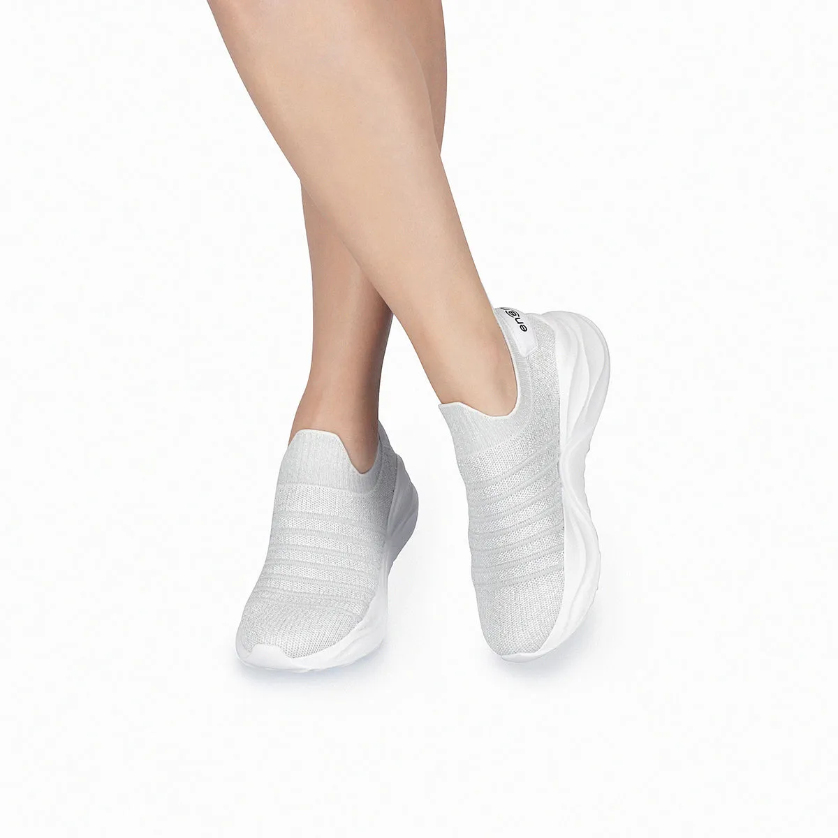 Silver Flyknit ENERGY Sneakers for Women (909.001)