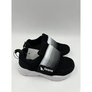 Small Kid Size 11, Black Sneaker with Straps and White Sole