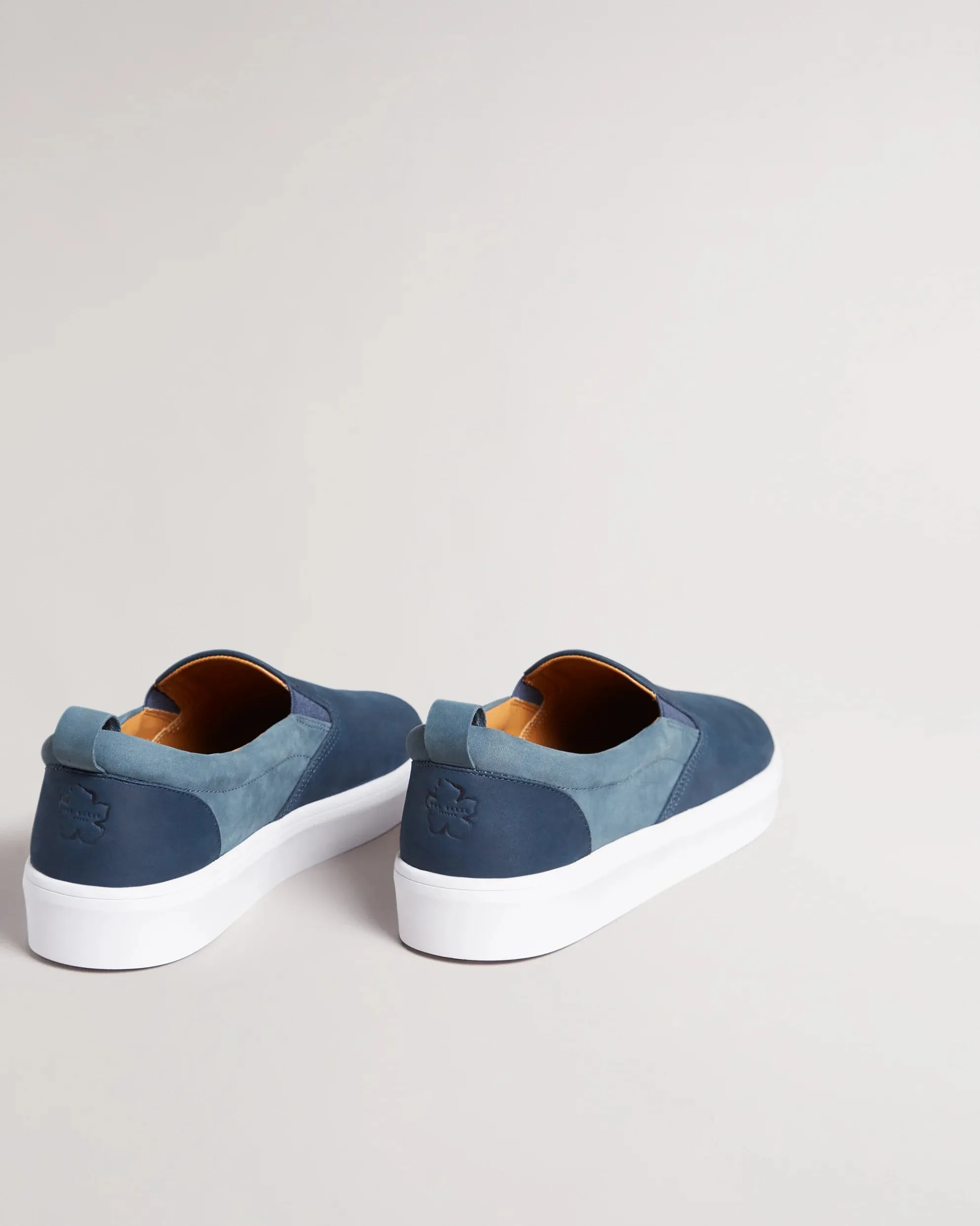 Ted Baker Simmon Nubuck Casual Elastic Trainers | Navy