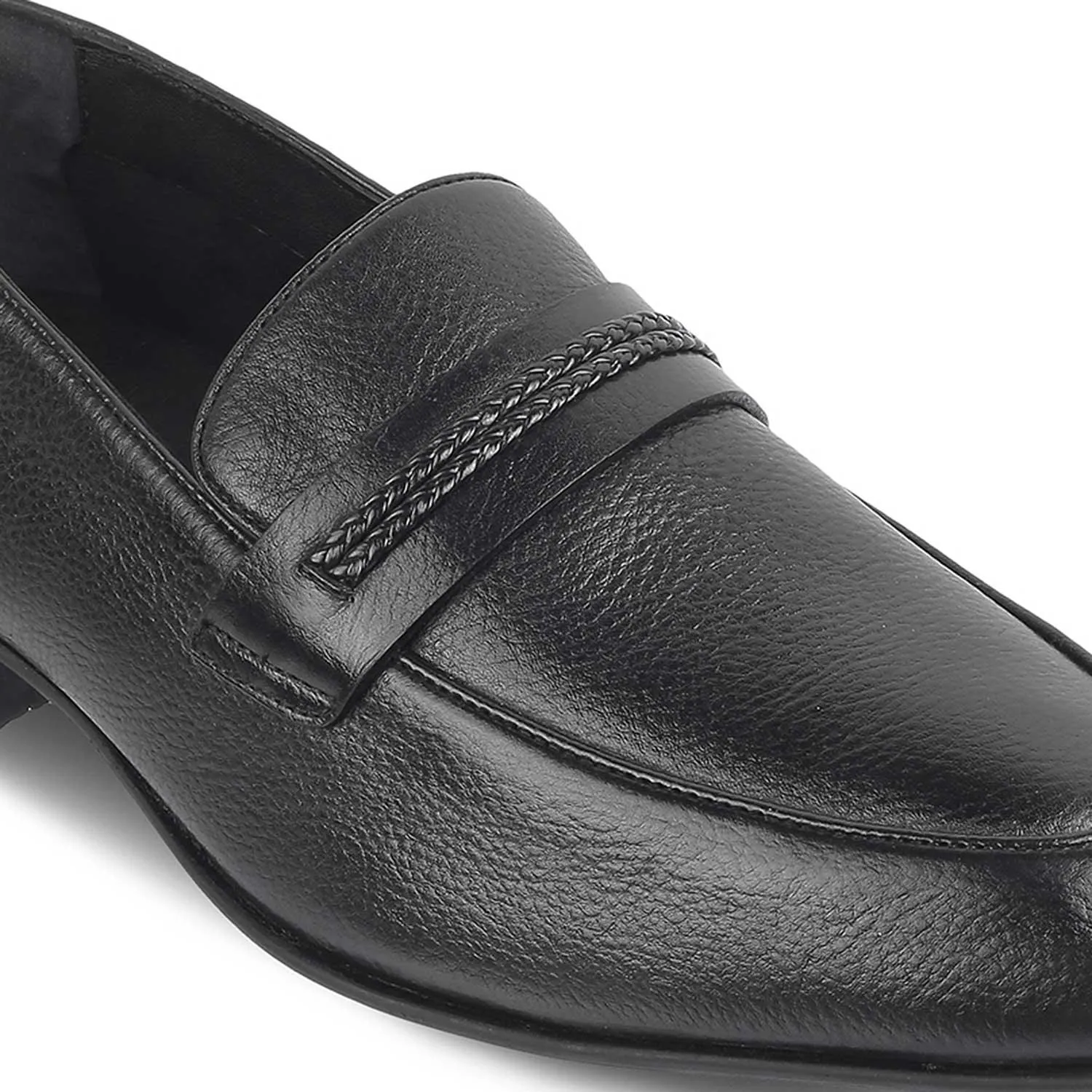 The Bochum Black Men's Leather Loafers Tresmode