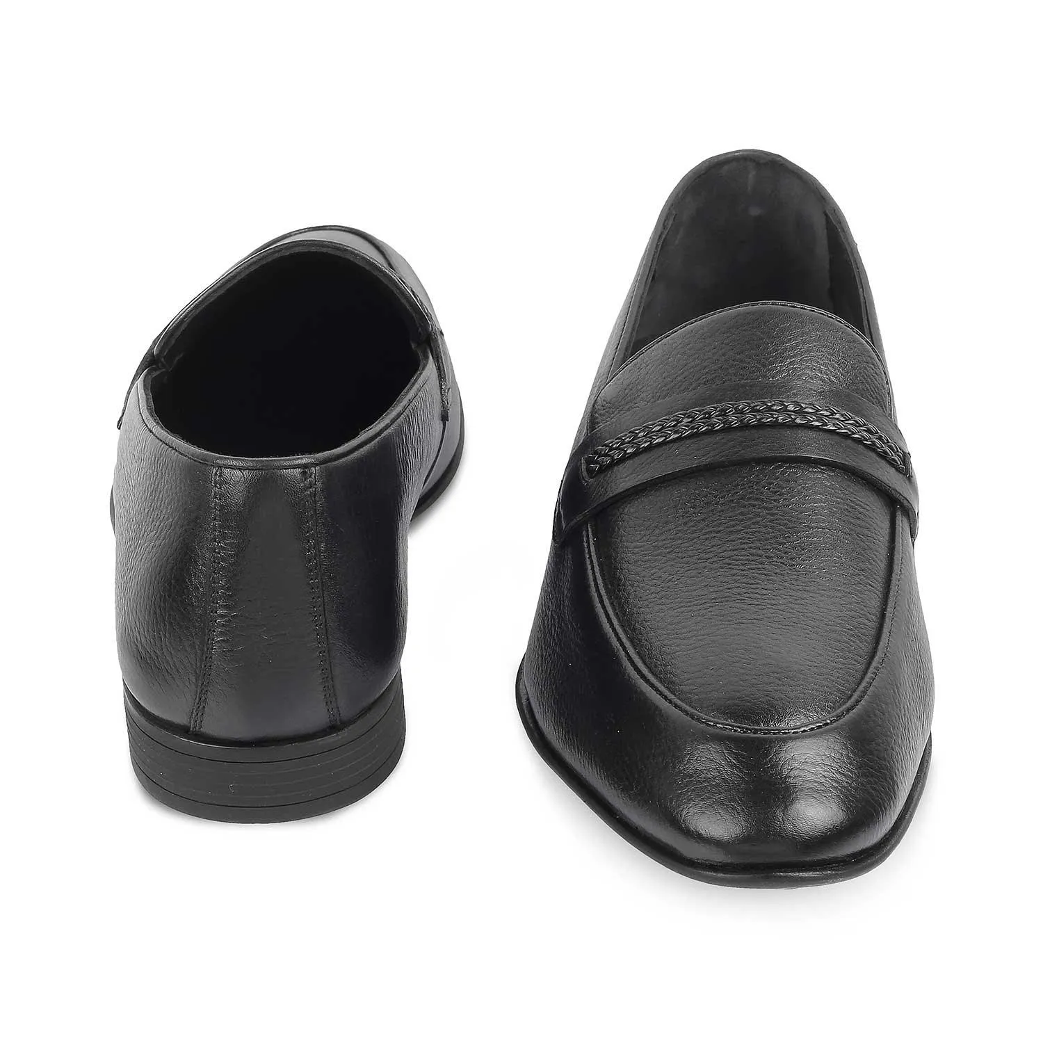 The Bochum Black Men's Leather Loafers Tresmode