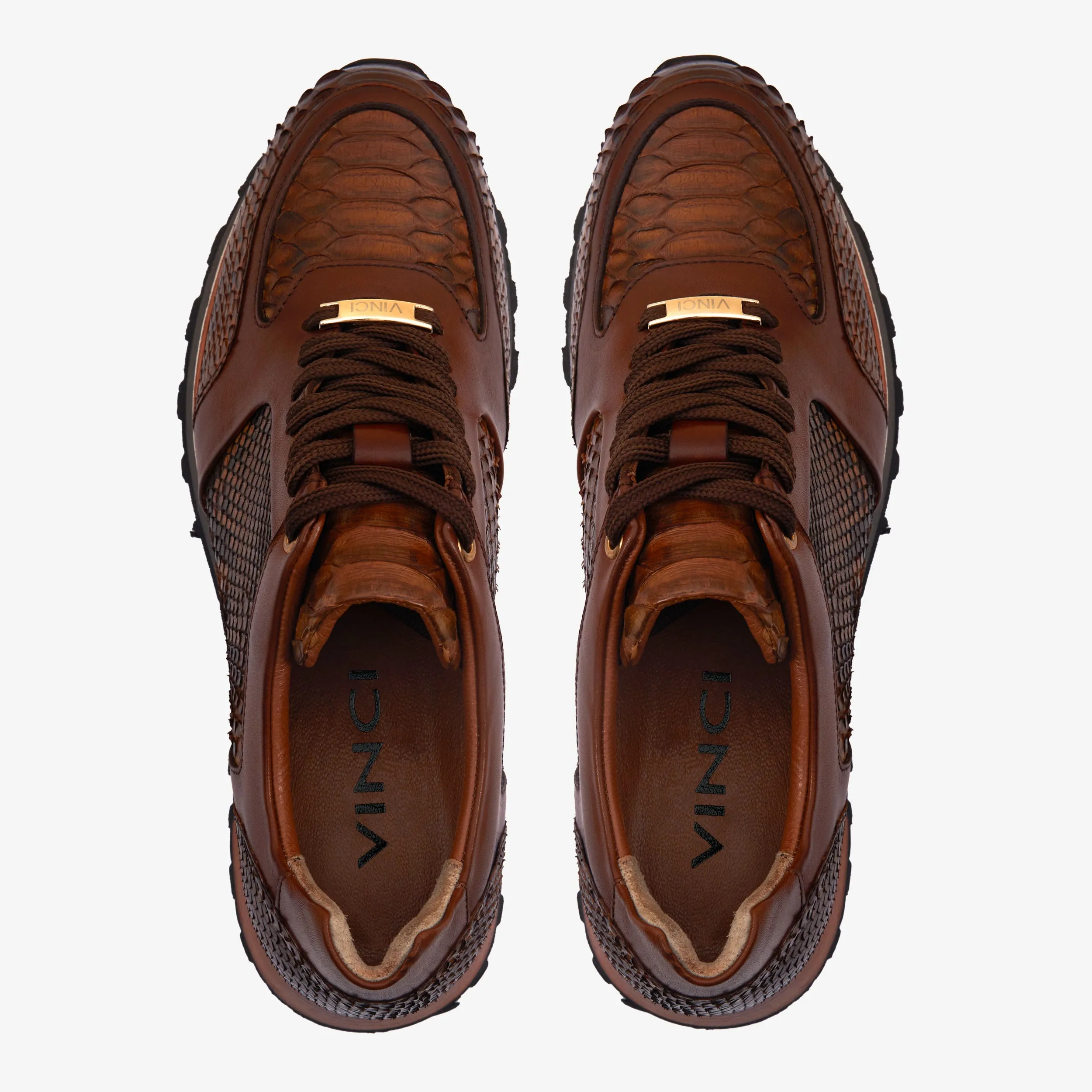 The Boss Pyth Snk Skin Tan Men Sneaker