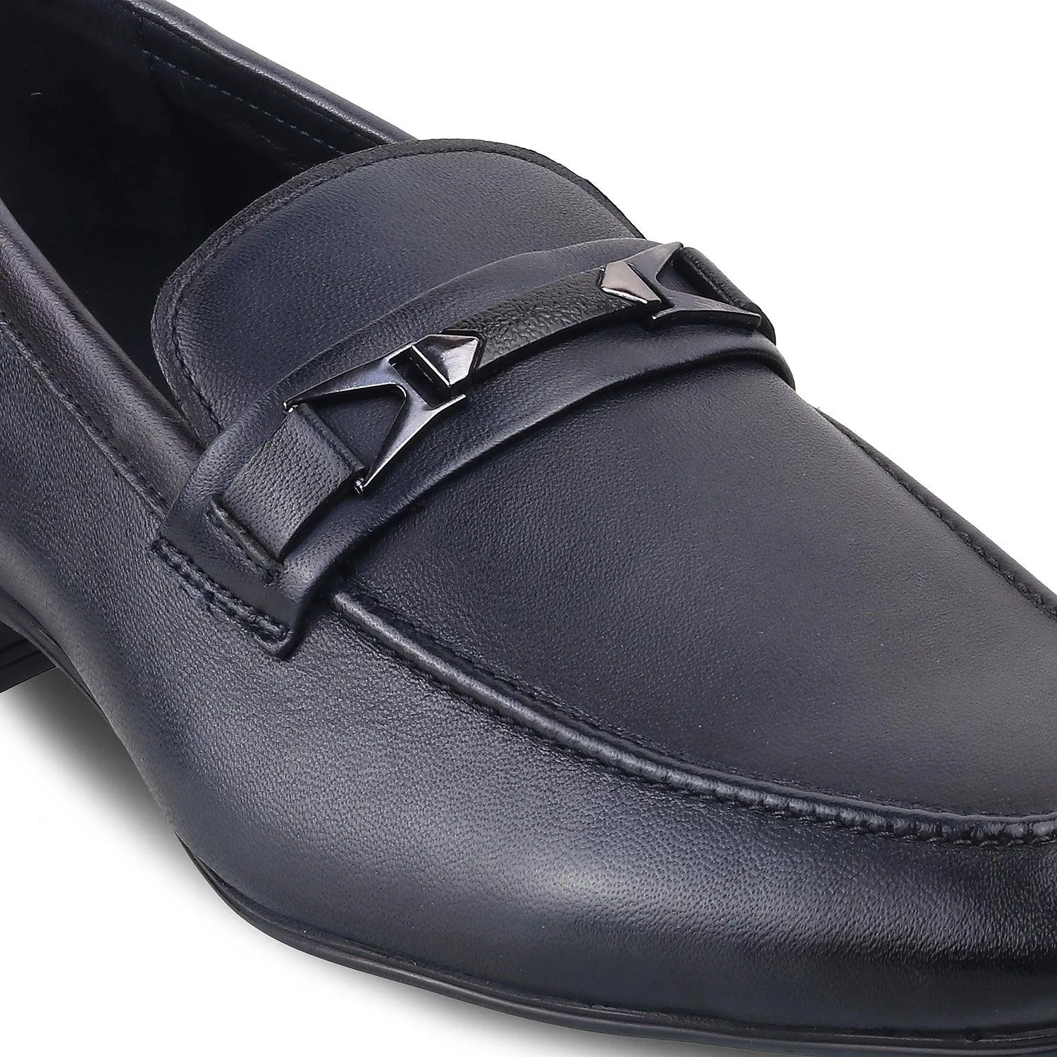 The Helsingborg Blue Mens Leather Loafer