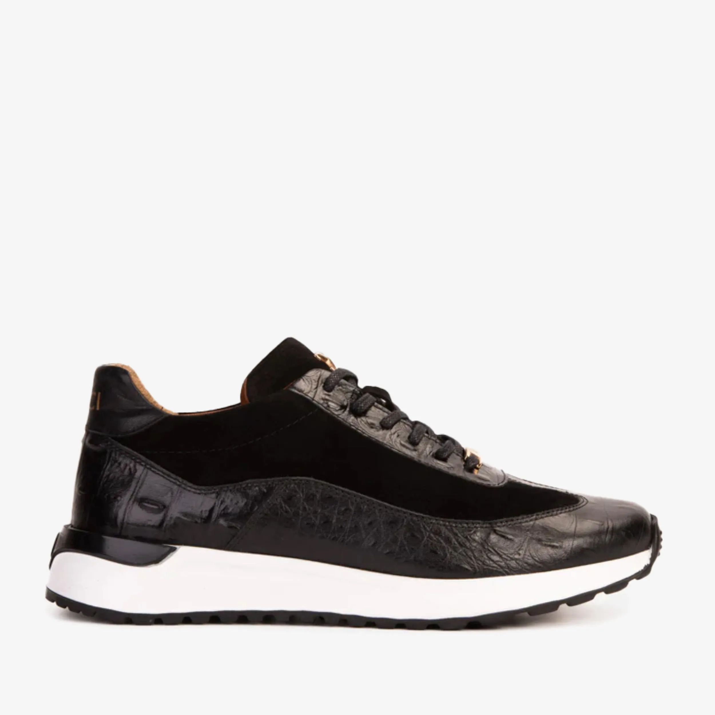 The Savamala Black Leather Men Sneaker Final Sale!