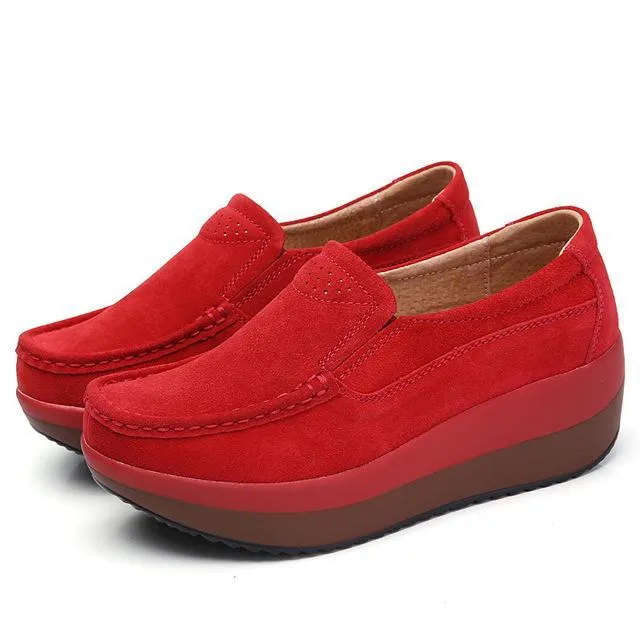 USS Shoes Beth M8 Women's Platform Red Shoes