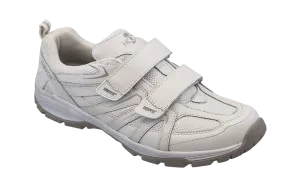 Walker Runner Velcro Double-Strap Sneaker in White CLOSEOUTS