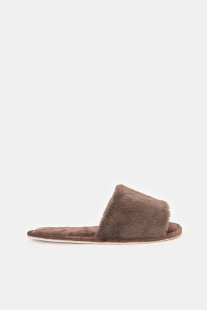 Women Brown Classic Slippers