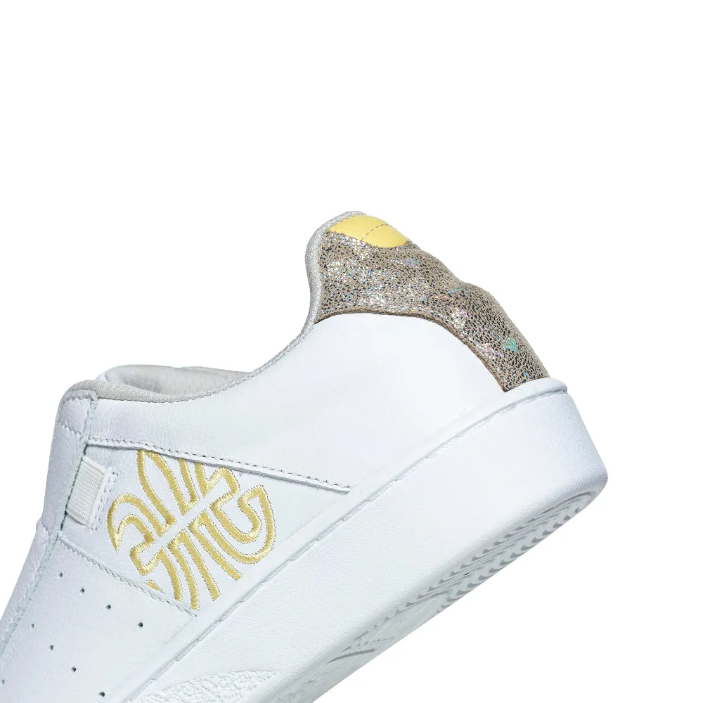 Women's Icon Genesis White Yellow Glitter Leather Sneakers 91901-300