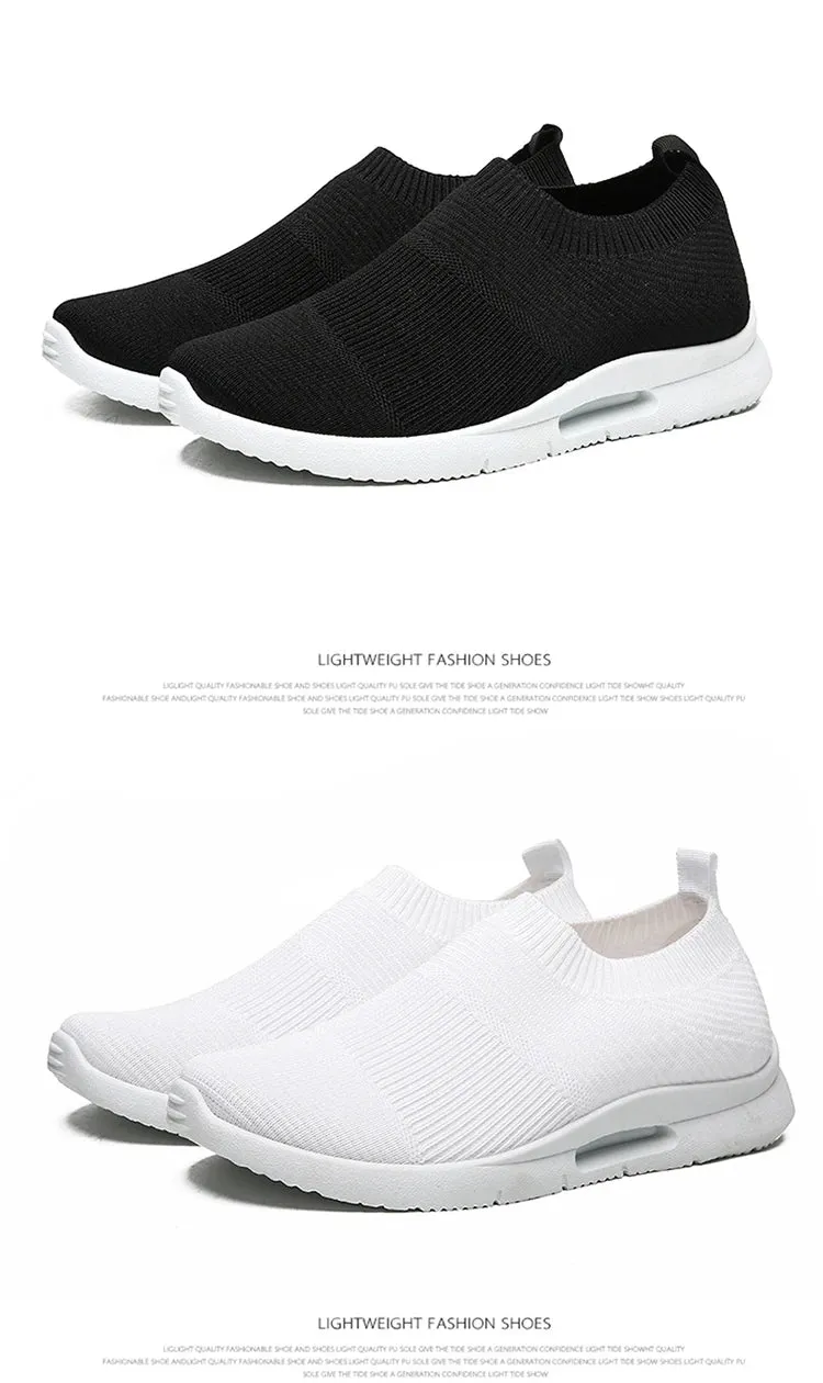 Womens Light Running Shoes Jogging Shoes Breathable Women Sneakers Slip On Loafer Shoe Momens Casual Shoes Unisex Sock Shoes