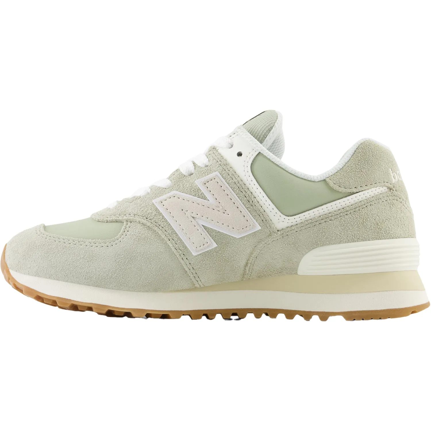 Women's New Balance WL574QD2 Olivine/Moon Beam Suede