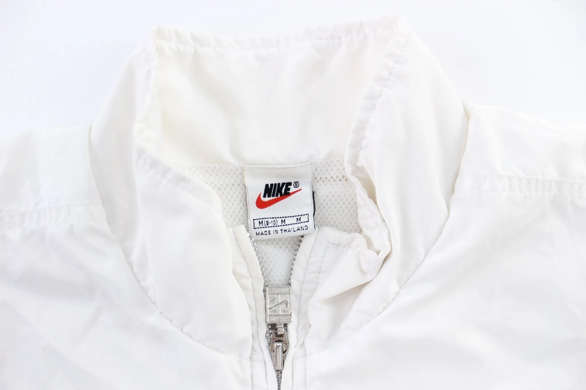 Women's Nike Court Embroidered Logo White Zip Up Jacket