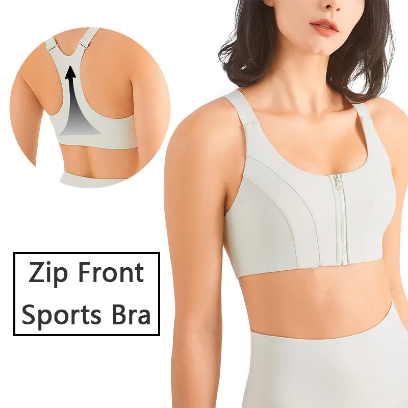 Women's Sports Bra with Front Closure workout and Shock Absorption | Brodtica.com